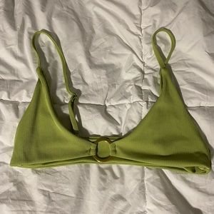 Shein lime green top with gold ring